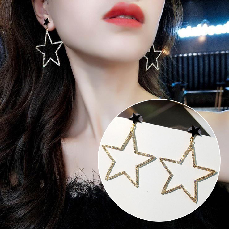 Сережки позолочені з кристалами №122-09 