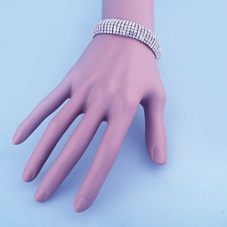 Браслет покриття срібло з кристалами №06087 - 