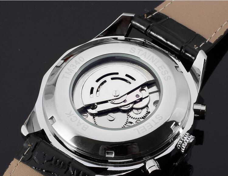 Чоловічий годинник механічний WINNER шкіряний ремінець - 