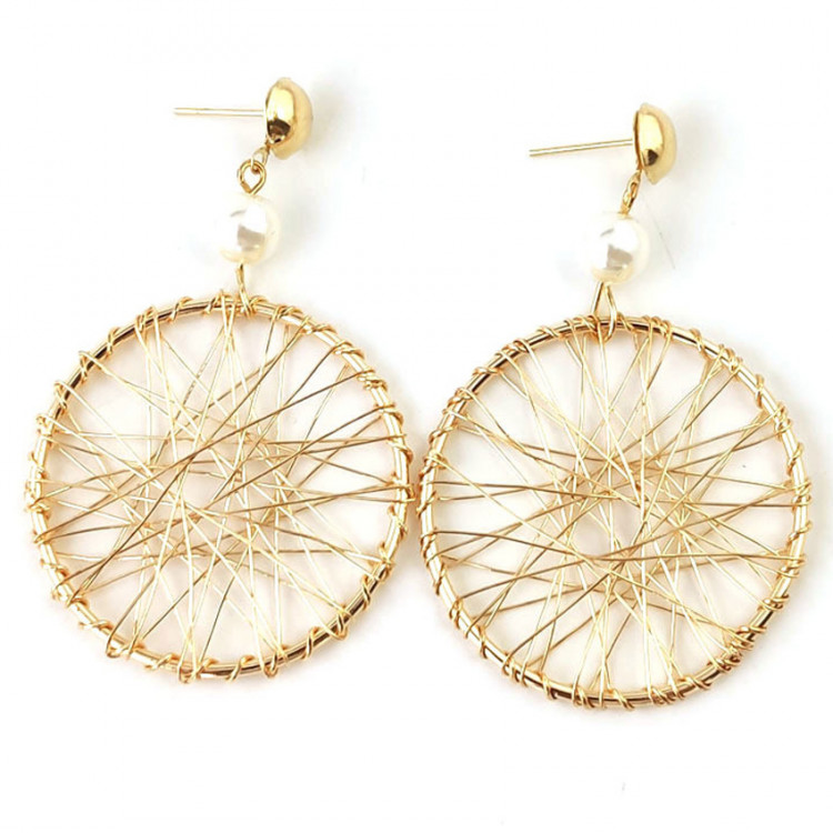 Сережки позолочені №09103