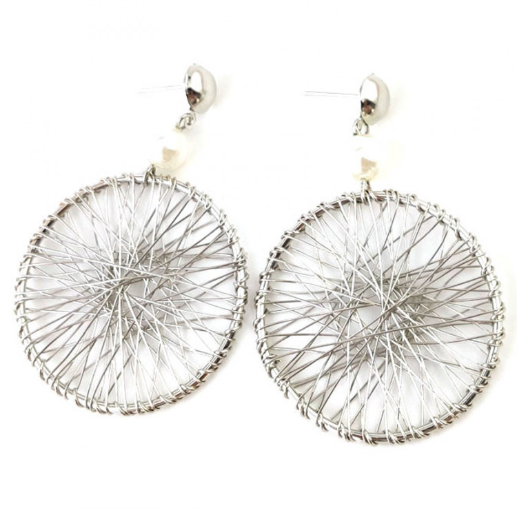 Сережки покриття срібло №09104 