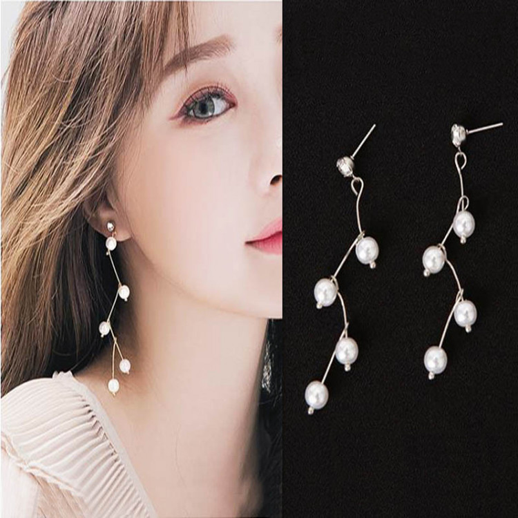 Сережки позолочені з перлами №8318 