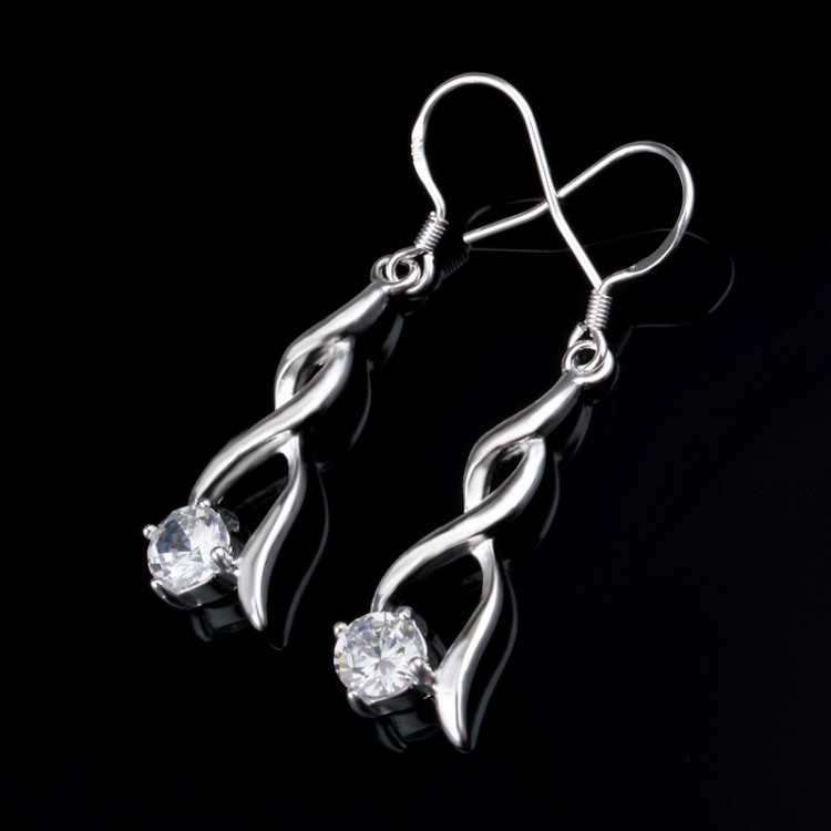 Сережки покриття срібло з кристалами swarovski №23012