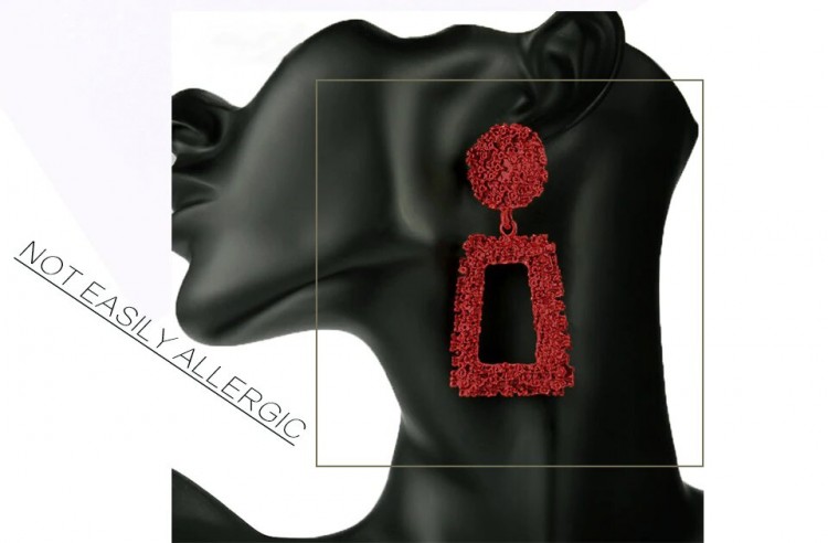 Сережки red №08062  - 