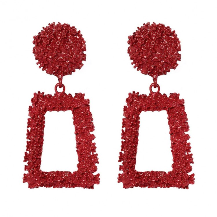 Сережки red №08062  - 