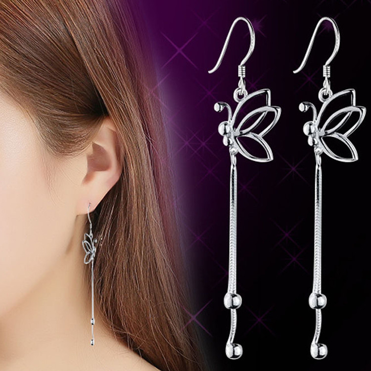 Сережки покриття срібло №09107 