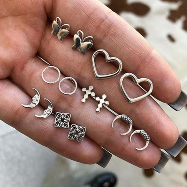 Комплект сережок покриття срібло №8789 