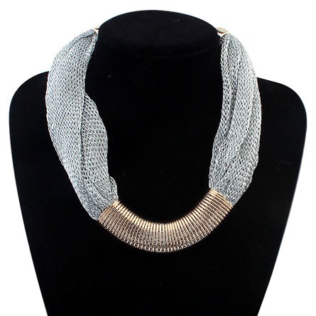 Кольє покриття срібло №06070 