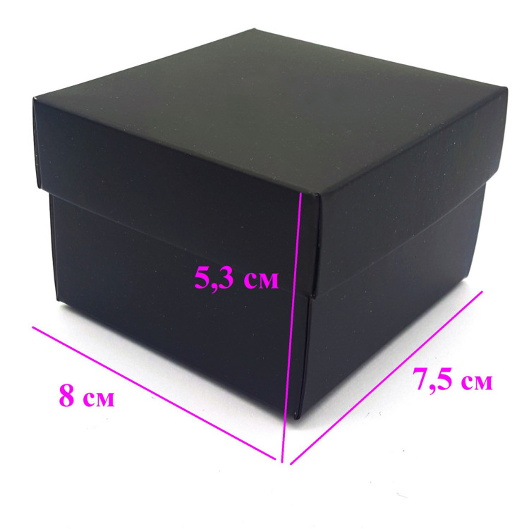 Подарункова коробочка 8х8 см black - 