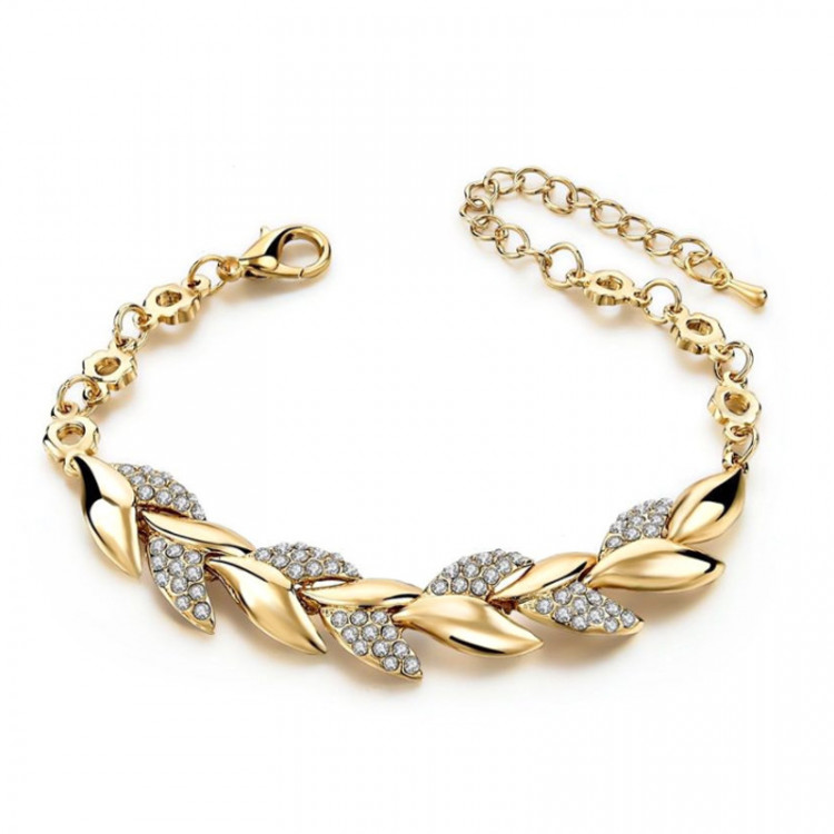 Браслет позолочений з кристалами №127-26 