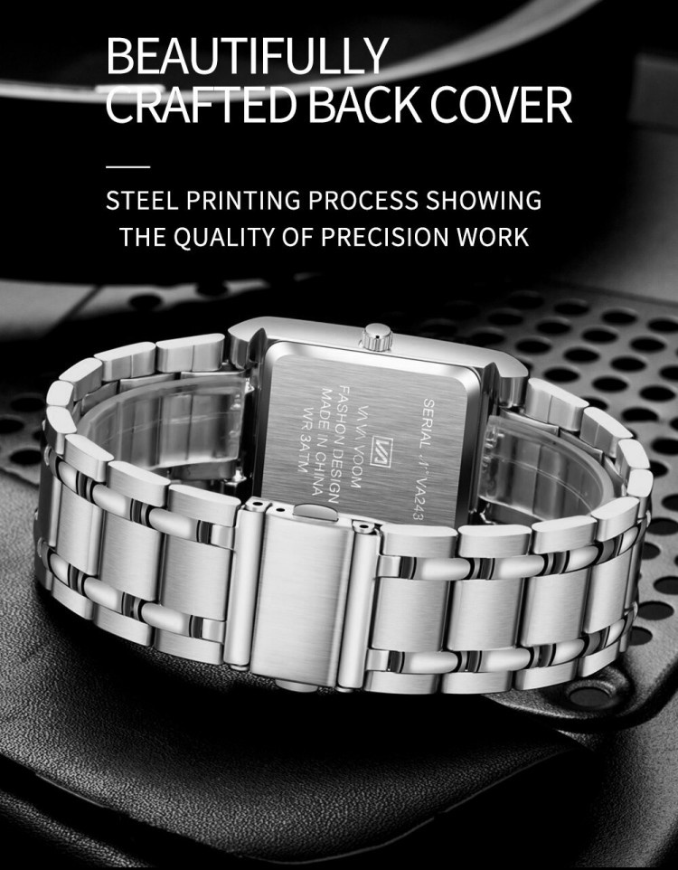 Чоловічий годинник VAVA VOOM silver+black - 