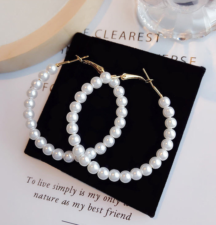 Сережки позолочені з перлами №127-27  - 