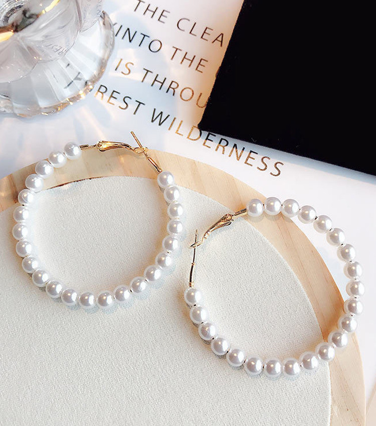 Сережки позолочені з перлами №127-27  - 