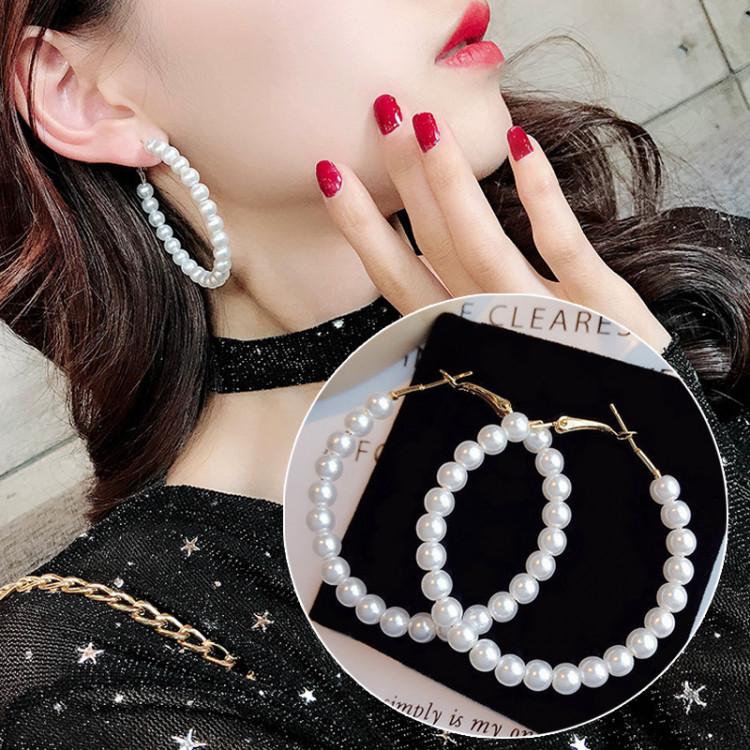 Сережки позолочені з перлами №127-27 