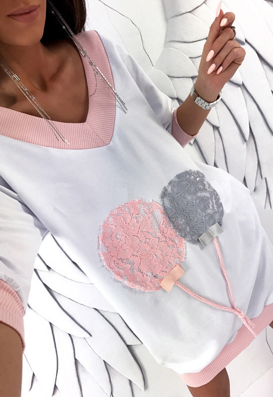 Плаття "Toinet" white+rose