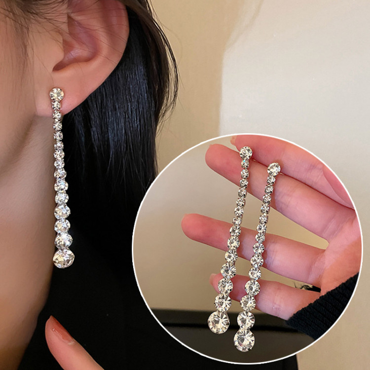 Сережки покриття срібло з кристалами swarovski №127-23