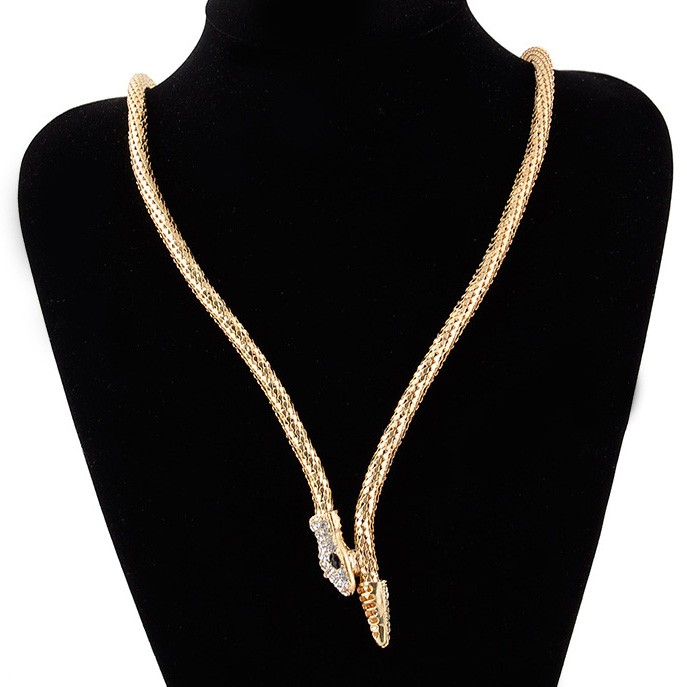 Кольє позолочене з кристалами №06027