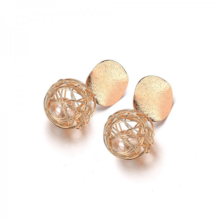 Сережки позолочені №16094  - 