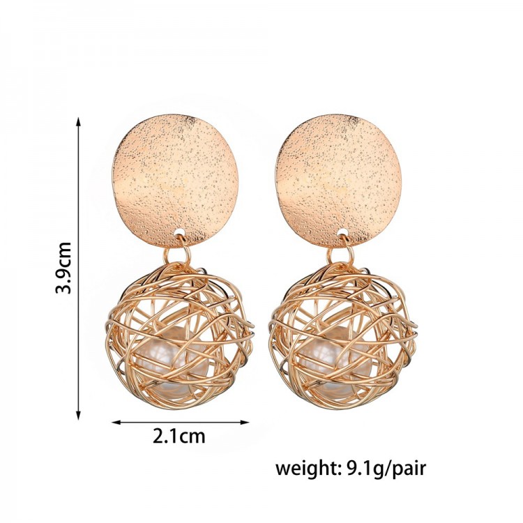 Сережки позолочені №16094  - 