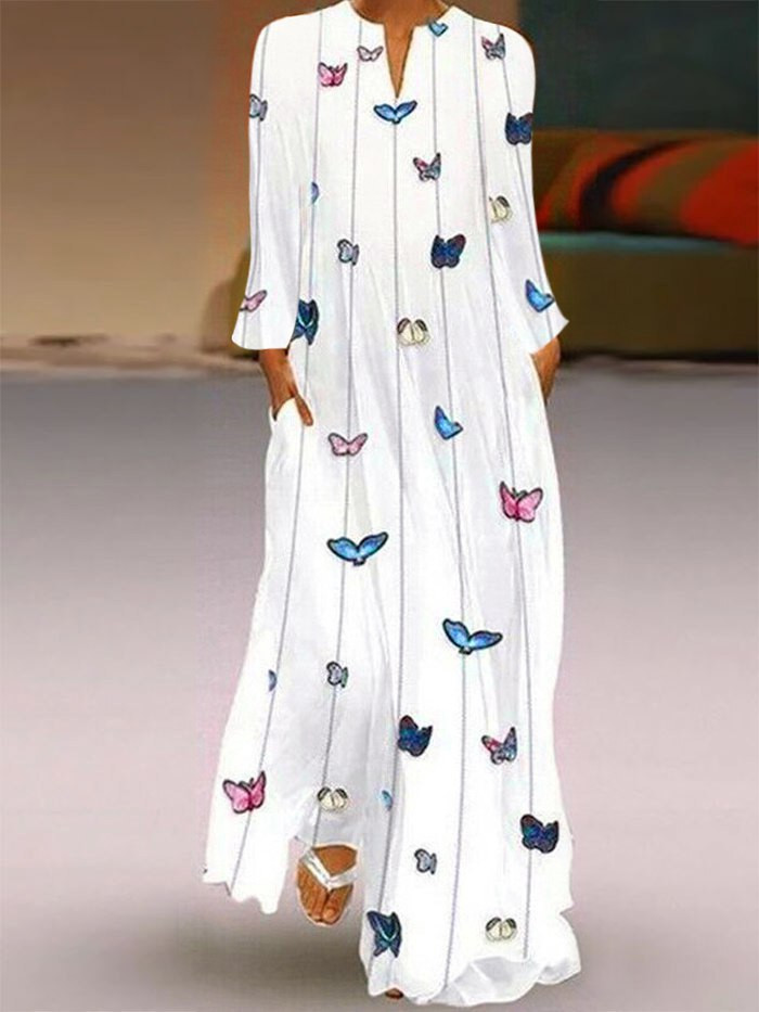 Плаття "Michel" white+butterflies 