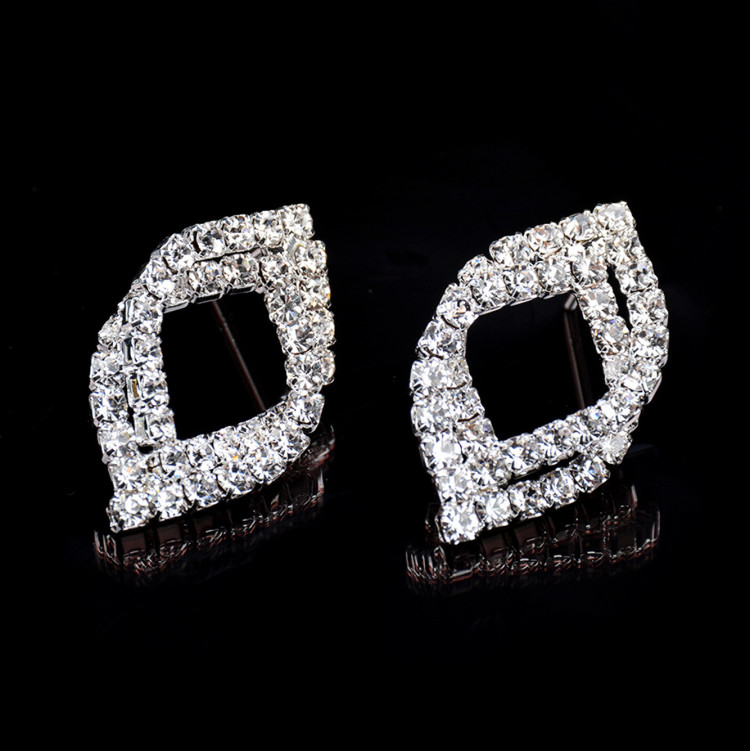 Сережки покриття срібло з кристалами №20043 