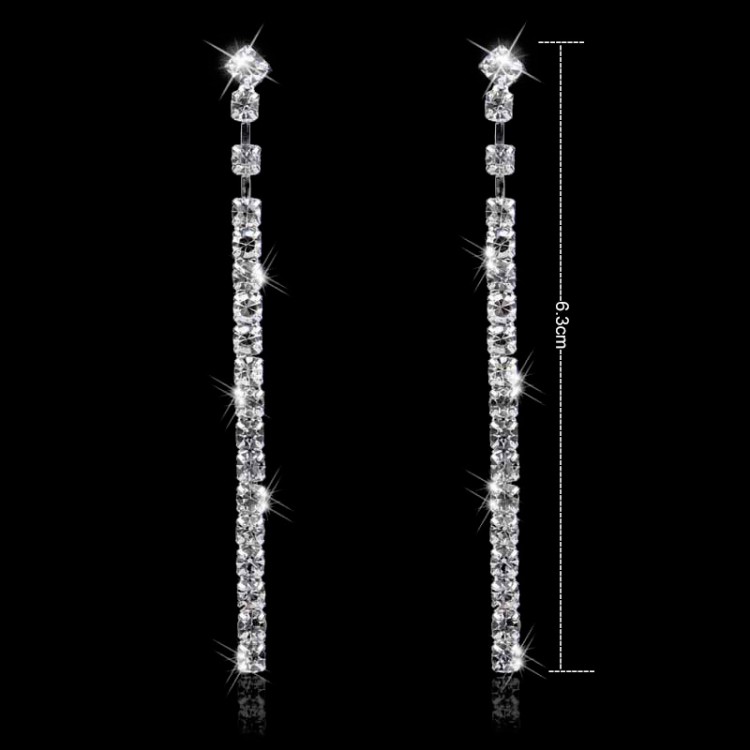 Сережки з кристалами №48057 