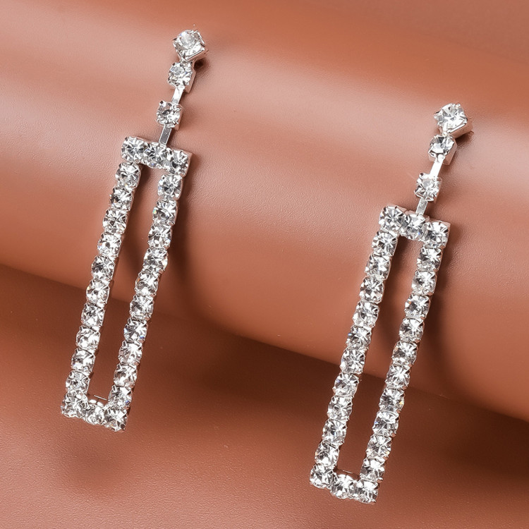 Сережки  позолочені з кристалами №20048