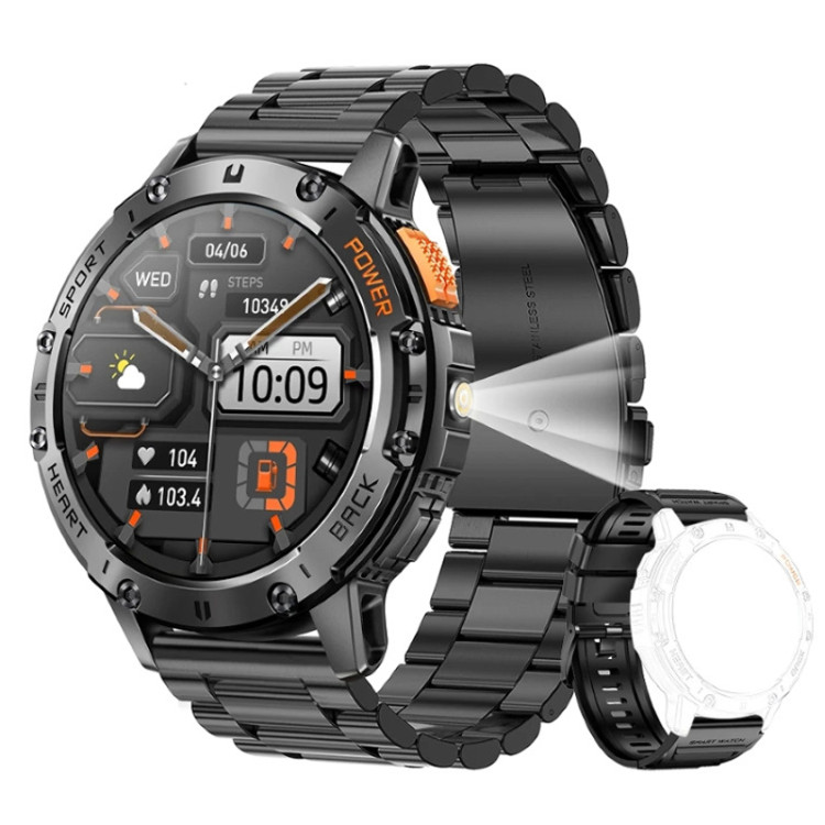 Смарт-годинник протиударний Smart Device 25 black steel, 2 ремінці - 