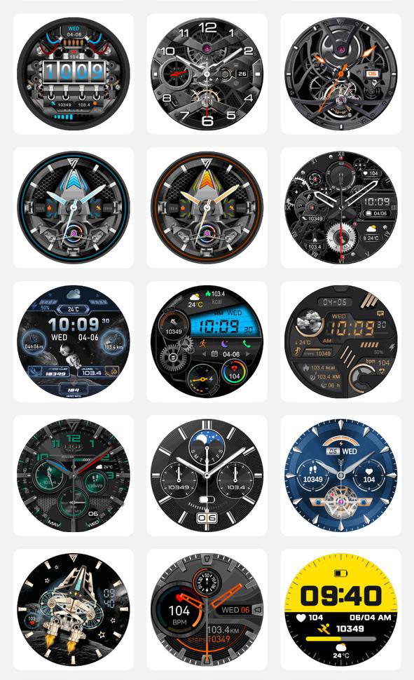 Смарт-годинник протиударний Smart Device 25 black steel, 2 ремінці - 