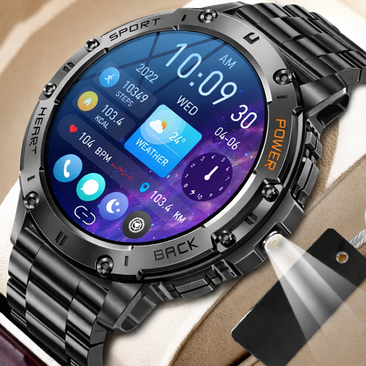 Смарт-годинник протиударний Smart Device 25 black steel, 2 ремінці