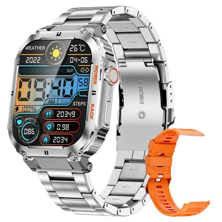 Смарт-годинник протиударний Smart Device 21 silver, 2 ремінці