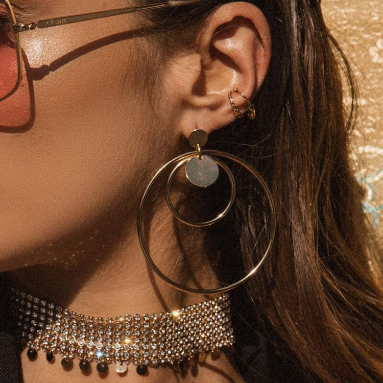 Сережки позолочені №8120 