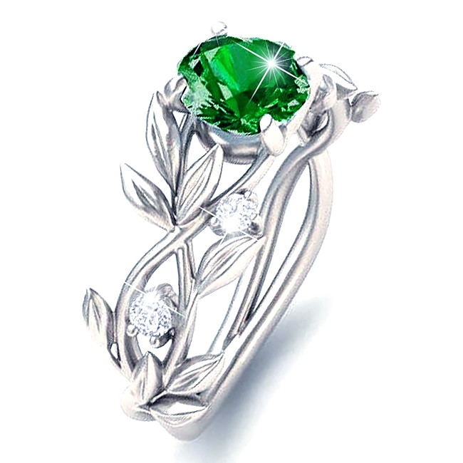 Каблучка покриття срібло з кристалами №09029 