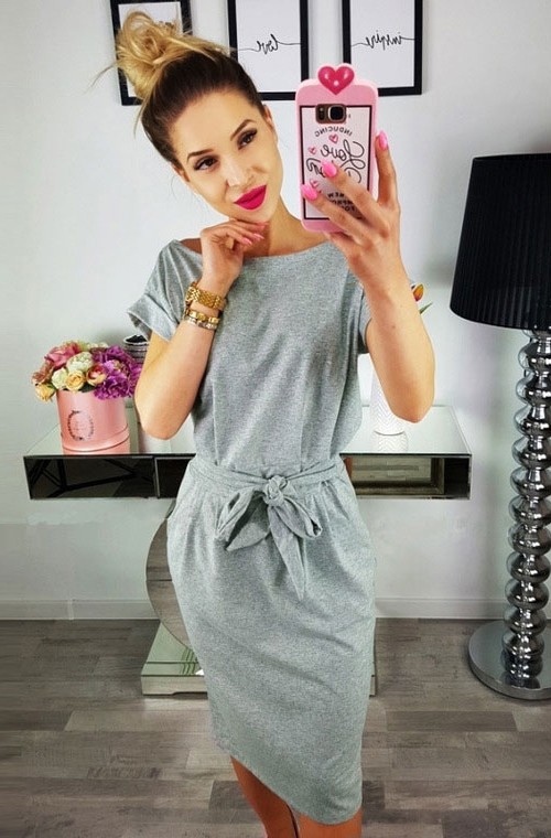 Плаття "Floret" light-gray