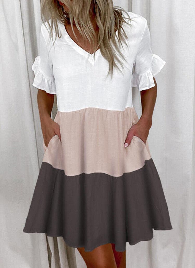 Плаття "Stevia" white+brown