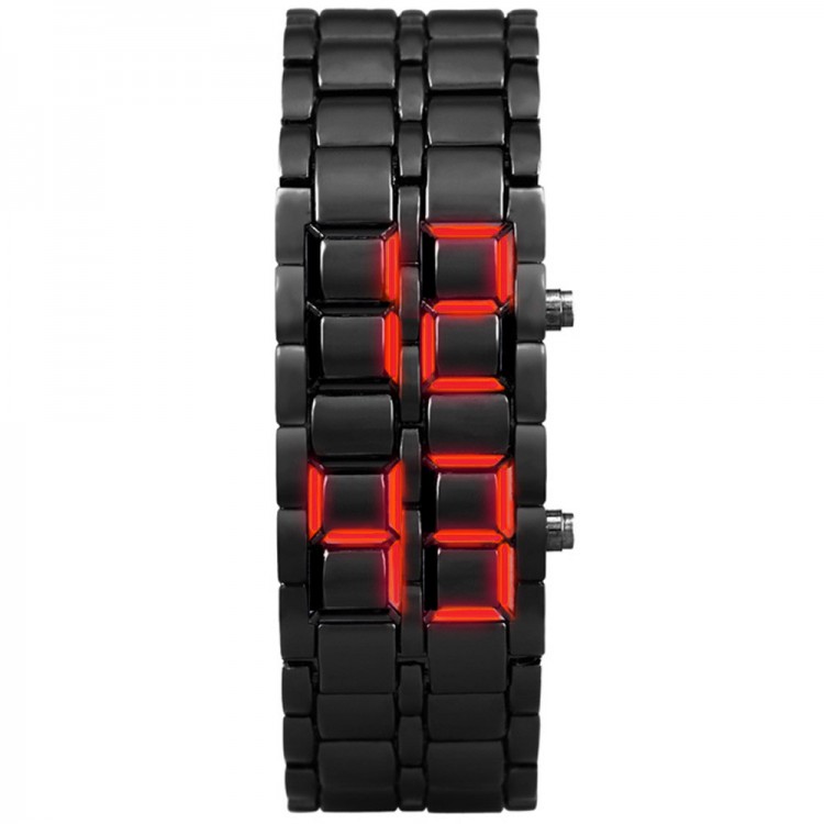 Чоловічий годинник black+red №01189
