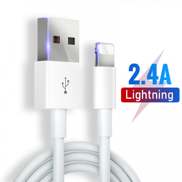 Кабель USB - Lightning Quick Charge White 150 см 