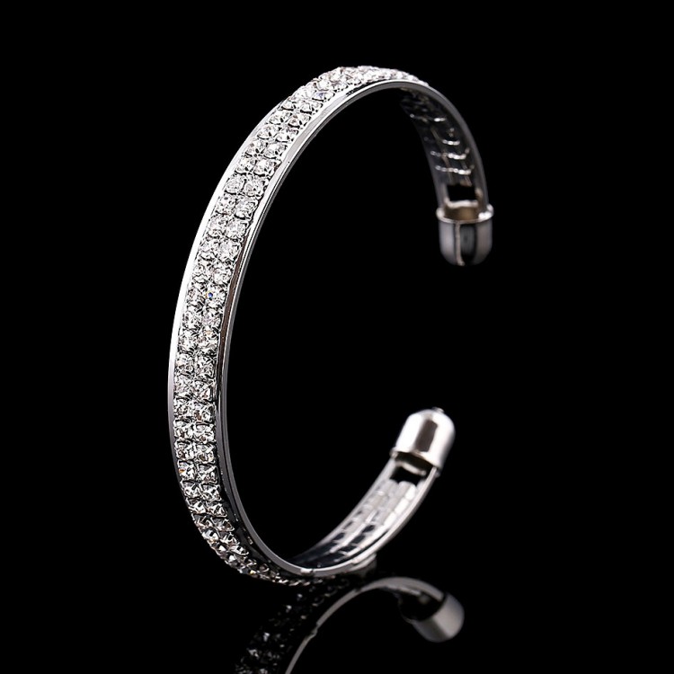 Браслет покриття срібло з кристалами №06101 - 