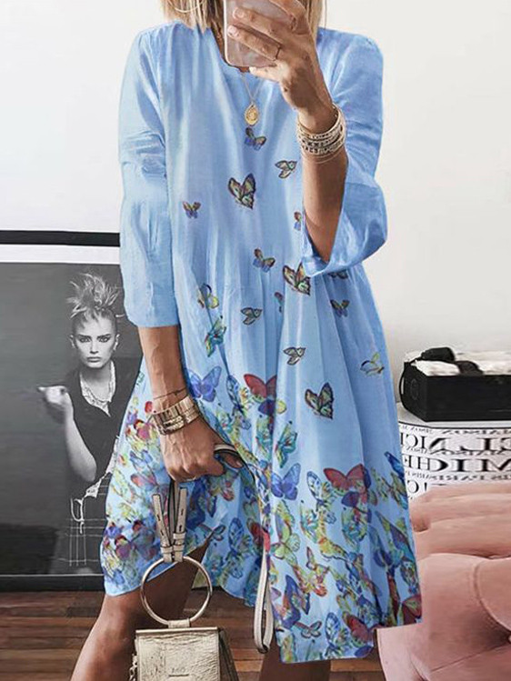 Плаття "Yvonne" blue + butterflies