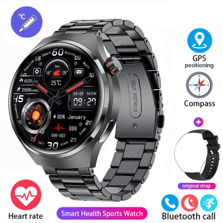 Смарт-годинник Smart Device 103 black steel, 2 ремінці - 