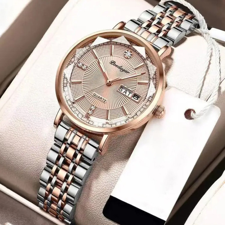 Жіночий годинник Poedagar gold steel