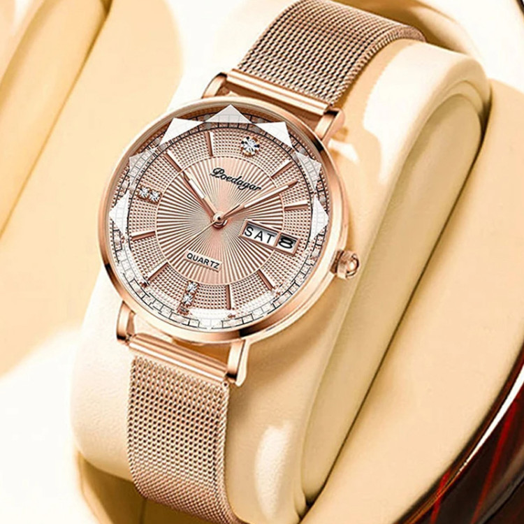 Жіночий годинник Poedagar gold milanese