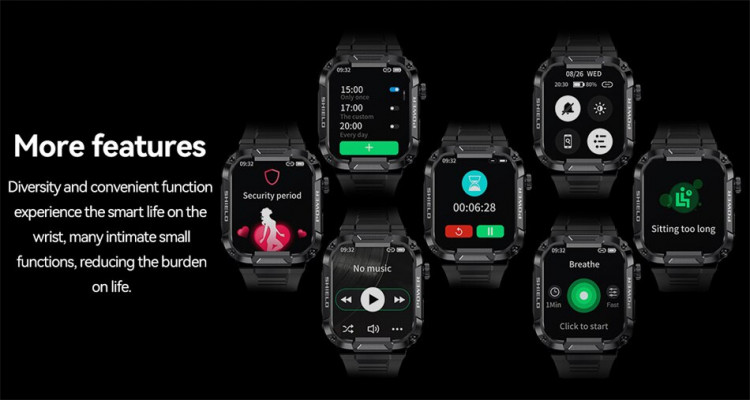 Смарт-годинник протиударний Smart Device 105 black - 