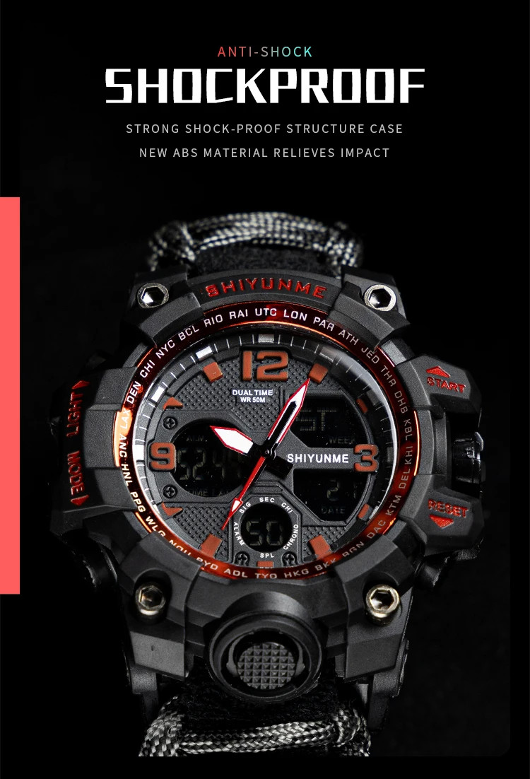 Чоловічий годинник Survival army green | 2 ремінці - 