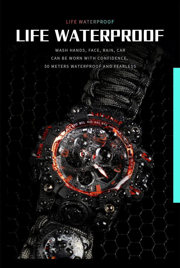 Чоловічий годинник Survival army green | 2 ремінці - 