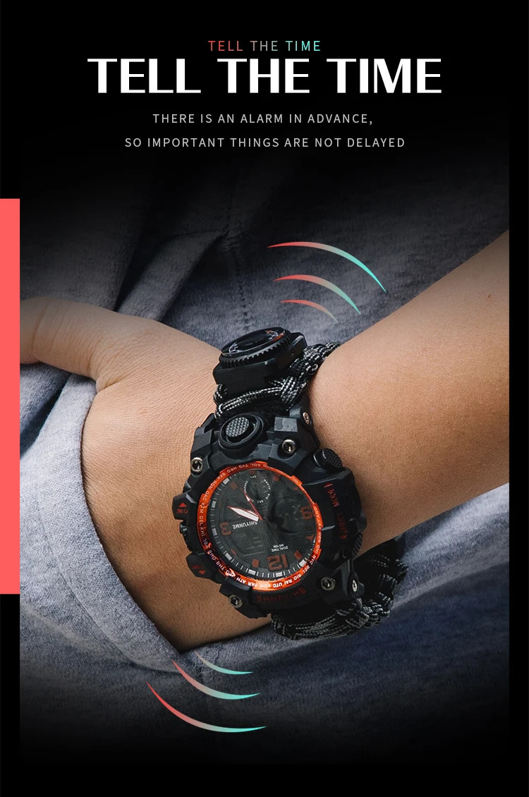 Чоловічий годинник Survival army green | 2 ремінці - 