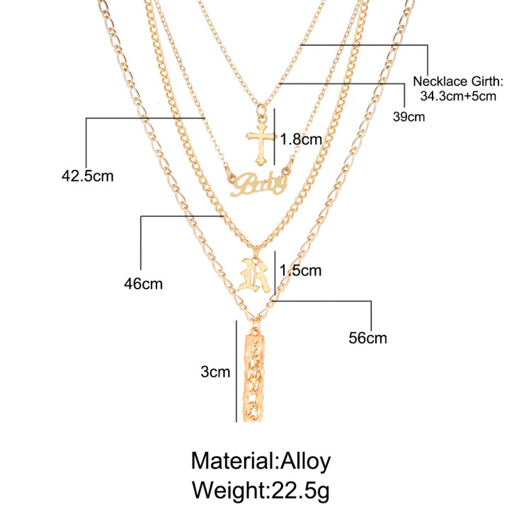 Кольє позолочене №08324  - 