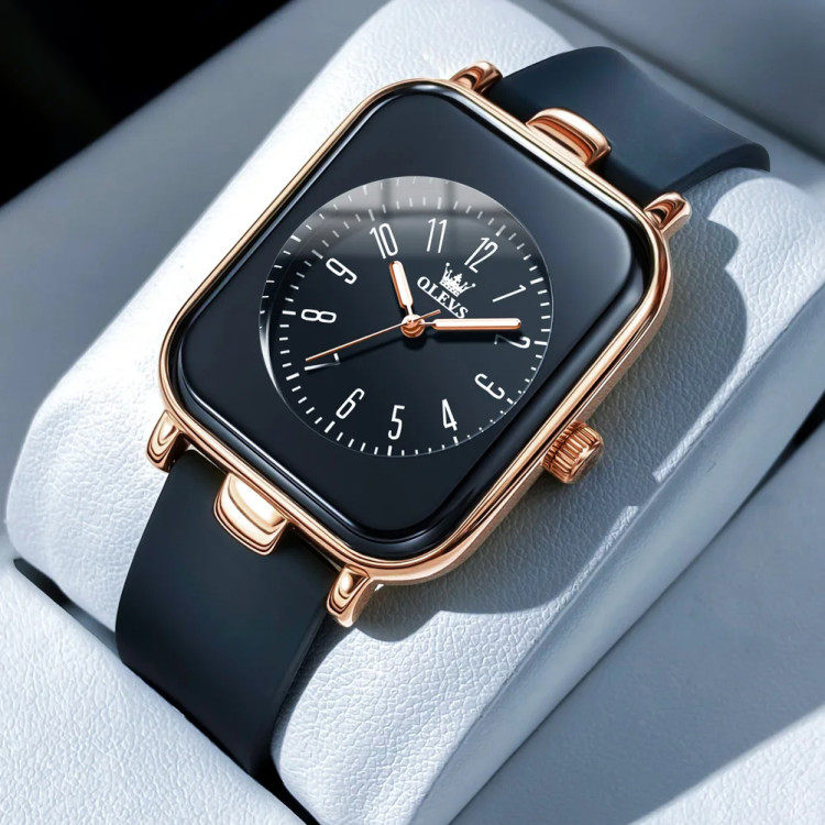 Жіночий годинник OLEVS gold + black