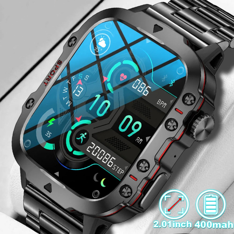 Смарт-годинник протиударний Smart Device 7 black steel