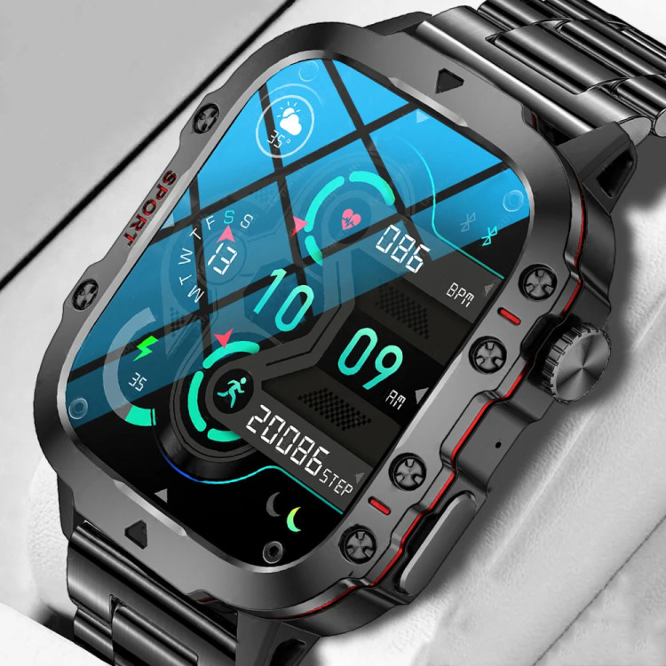 Смарт-годинник протиударний Smart Device 7 black steel